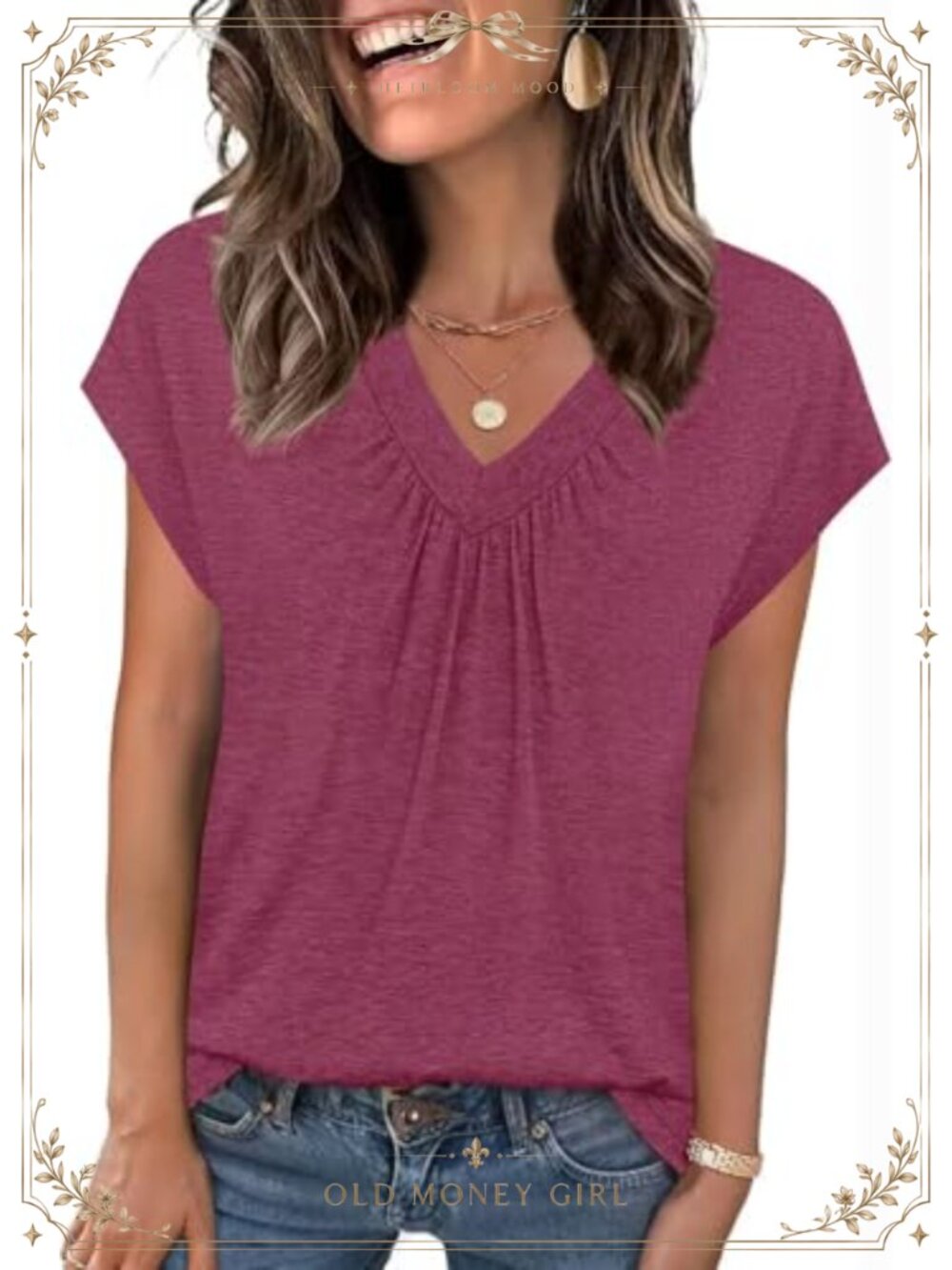 Women's Pleated V-Neck Tank Top Sleeveless Summer Casual Flowy Tunic